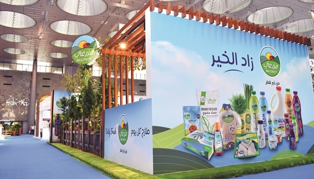 Milk, flavoured milk, labneh, cheese and yogurt are on sale at the Mazzraty pavilion along with Qatar-made juices.