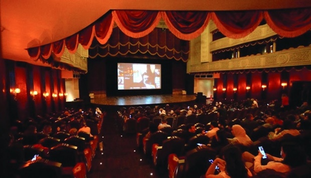 The audience during the screening of 'Ghadwa' film at Katara Opera House.