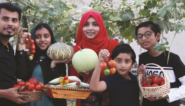 Indian expatriate Shahana Ilyas is a pharmacist by profession. But the premises of her home at Al Aziziya is full of lush green plants and flowers. The highlight is tomatoes of 22 types.