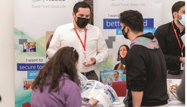 This is the first career event held on the campus since Covid-19 restrictions and over 100 students took advantage of the opportunity to meet with employers to discuss the many employment and internship opportunities that were being offered.
