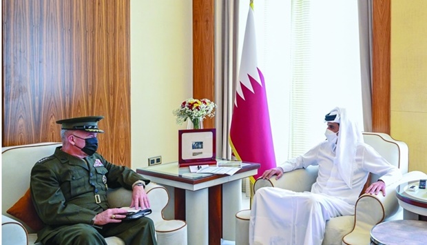 Amir meets Commander of US Central Command