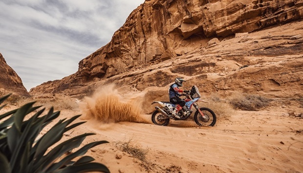 Abdullah al-Shatti is one of the top seeded motorcyclist at Qatar Baja.