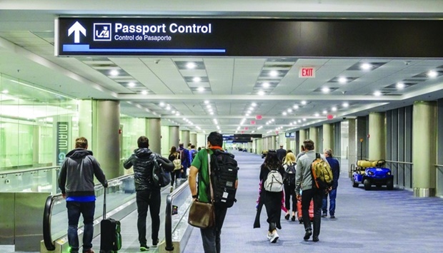 Arriving passengers at the Miami International Airport, Florida. Nearly half of the worldu2019s top 50 air travel markets are now open to vaccinated travellers without quarantine measures or testing requirements, indicating increasing momentum towards re-opening of borders and relaxation of travel restrictions, as Covid-19 moves into the endemic phase.