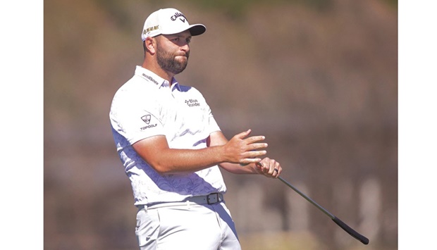 Jon Rahm of Spain misses a putt on the 14th hole during the second round of the World Golf Championships-Dell Technologies Match Play tournament. (USA TODAY Sports)
