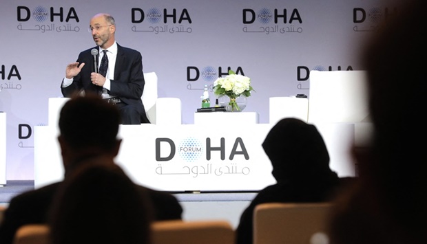 US Special Representative for Iran, Robert Malley, participates in a panel at the Doha Forum in Qatar's capital on March 27, 2022.
