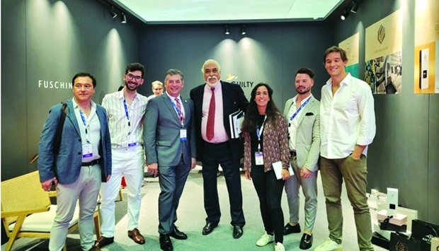 Portuguese Association of Wood and Furniture Industries (AIMMP) president Vitor Pou00e7as and other dignitaries at the Build Your House (BYH) 2022 Exhibition.