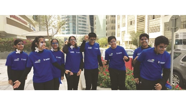 A group of students from Rajagiri Public School presented a street play on water conservation at Doha Banku2019s Eco School Programme award ceremony.