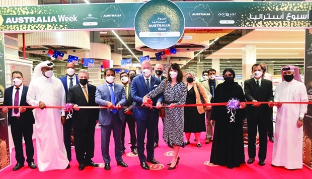 Australian ambassador to Qatar Jonathan Muir inaugurated the festival at LuLu Hypermarket, Abu Sidra, in the presence of a number of dignitaries, including Dr Mohamed Althaf, director of LuLu Group International, and officials from the Austrade and Australian business groups operating in Qatar.  PICTURE: Shaji Kayamkulam