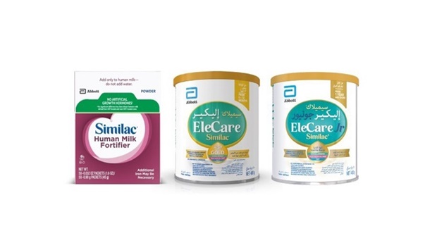 The products in question are Similac EleCare, Similac EleCare Jr and Similac Human Milk Fortifier.