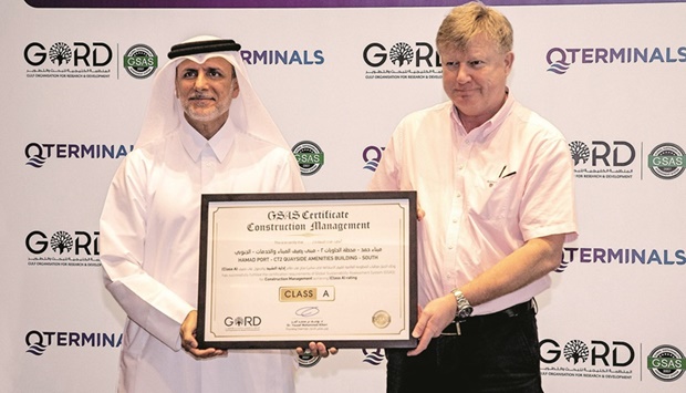 Awarded by the Gulf Organisation for Research and Development (Gord), the project has received GSAS Construction Management certification with a Class A rating.