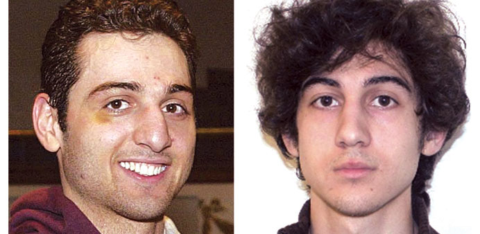 Brothers Tamerlan, left, and Dzhokhar Tsarnaev, suspects in the Boston Marathon bombings.