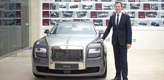 Richard Collar with a Rolls-Royce.