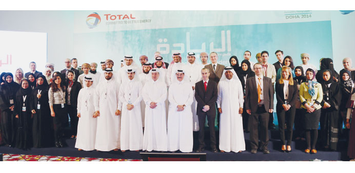    HE al-Kuwari with the participants and Total officials at the event. PICTURE: Jayan Orma