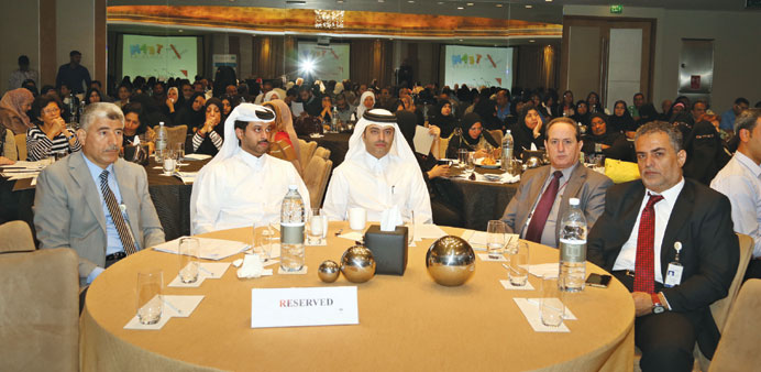 Dr Mohamed bin Hamad al-Thani with senior SCH officials at the workshop.