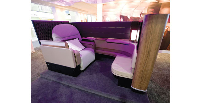 Qatar Airways will display its A380 first class seat at ATM Dubai.