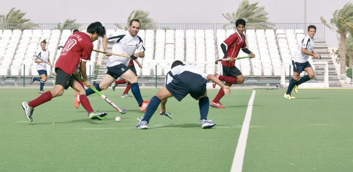 Players in action during a National Hockey League match.