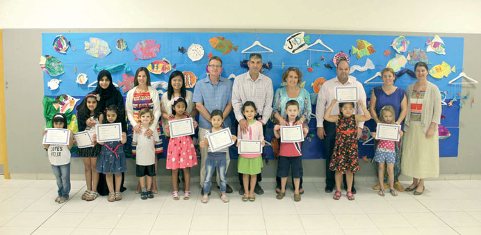 Some of the participants with their certificates.