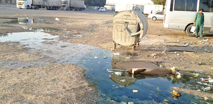 One of the badly affected areas on Street 37 where accumulation of sewage water is also common these days.