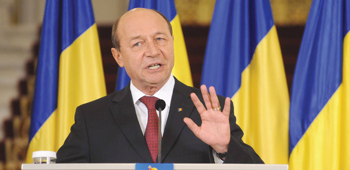 Basescu: has threatened to block the creation of a new government.