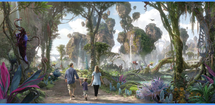  MAGICAL: A concept art showing how the Avatar-inspired Pandora will look and feel. 