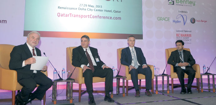 Experts taking part at the Qatar Transport Conference.