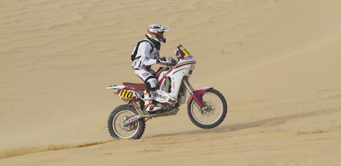 Qataru2019s Nasser al-Mansoori will race in the motorcycle category.