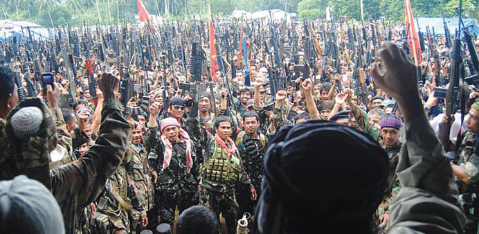 Philippine rebel fighters.