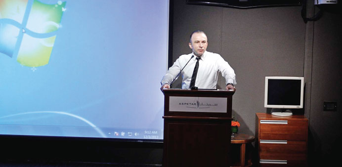 Dr Hakim Chalabi addressing participants at the workshop.