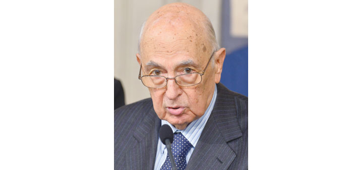 Napolitano: warned politicians of the risks of political instability.