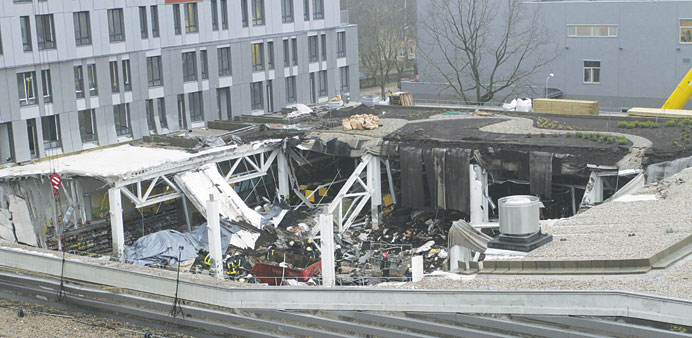 Rescue works continue at the site of the u2018Maximau2019 supermarket roof collapse in Riga.