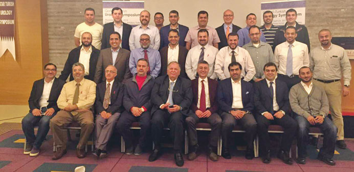 The Qatari delegation at the symposium. 
