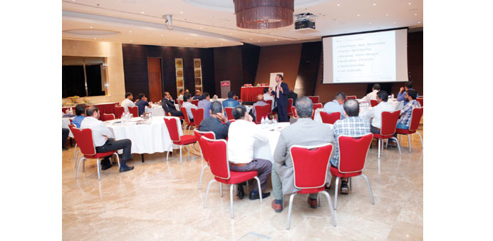  A training workshop in progress, which was held recently for Al Khalij Cement Company customers.