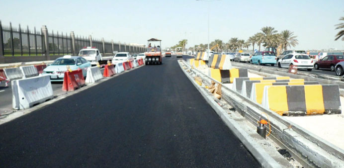 A relaid portion of the Corniche road. 