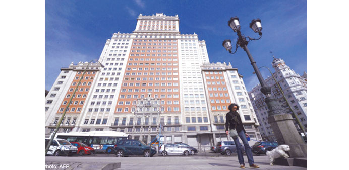 Edificio Espana building is seen in Madrid, Spain. Chinau2019s largest commercial developer Dalian Wanda bought the historic skyscraper from the nationu2019s 
