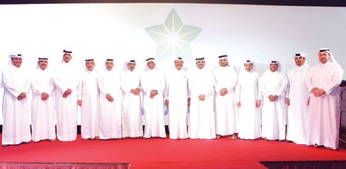 Officials and dignitaries at the ceremony.