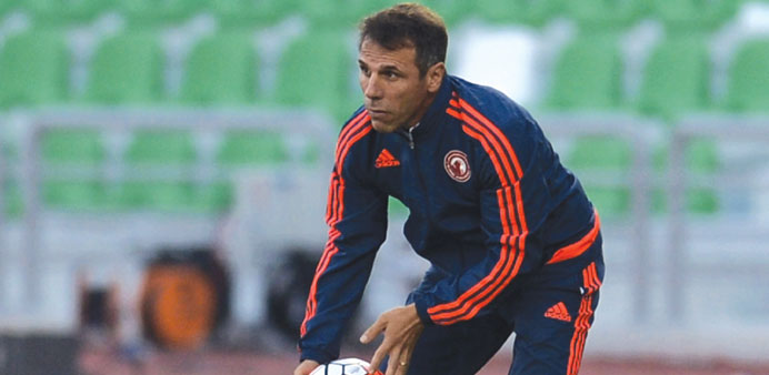 Al Arabi coach Gianfranco Zola.