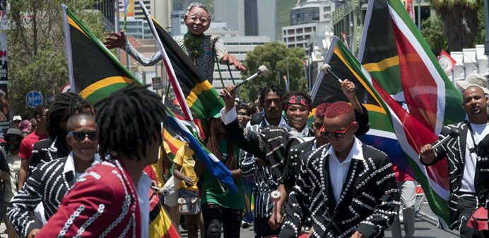 Musicians perform during the u2018Reconciliation Walku2019 in Cape Town