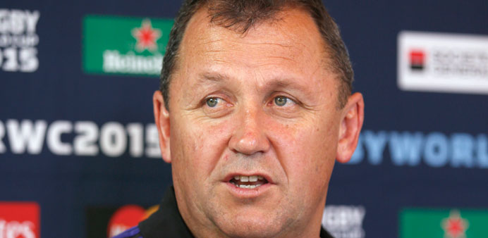 New Zealand assistant coach Ian Foster during a press conference yesterday. (AFP)