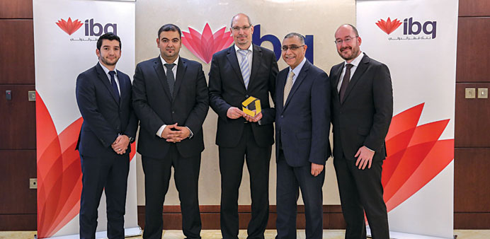 Senior IBQ officials with the award.