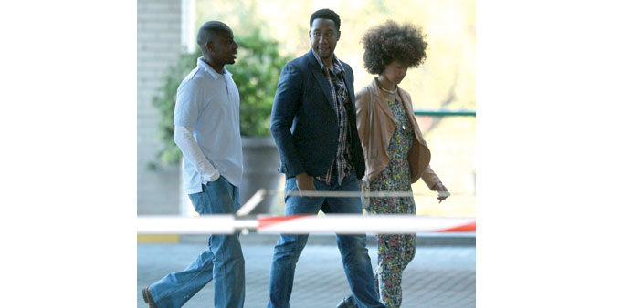  Ndaba Mandela visits his grandfather, Nelson Mandela, in Pretoria yesterday.