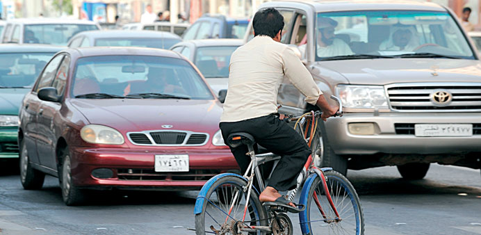 Cyclists are often seen committing perilous violations, besides not wearing helmets. Picture used for illustrative purpose only.