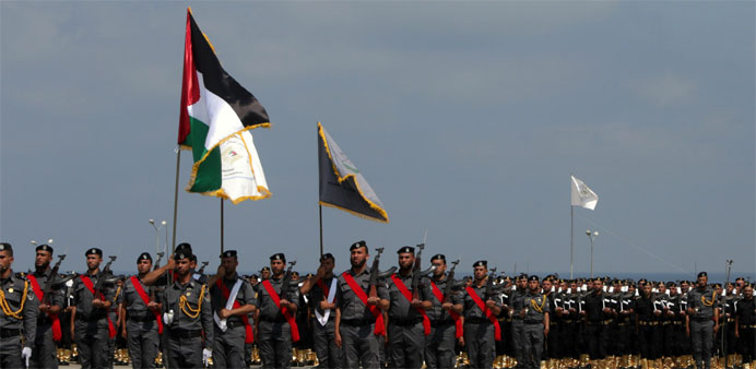 Members of the Palestinian Hamas security forces