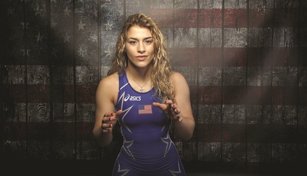 US wrestler Helen Maroulis poses for a portrait at the US Olympic Committee Media Summit in Beverly Hills, Los Angeles. (Reuters)