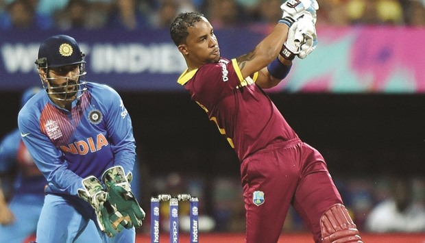 Lendl Simmons smashed 82 from 51 balls in West Indies win over Indian in the World T20 semi-final in Mumbai. (AFP)