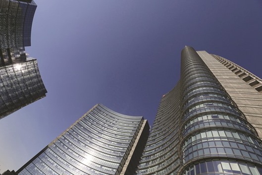 The UniCredit bank headquarters is seen in Milan. UniCredit is currently the sole guarantor of Popolare di Vicenzau2019s u20ac1.76bn cash call, meaning it would have to take on any unsold shares in the rights issue if investor demand remains weak, putting its own capital ratios at risk.