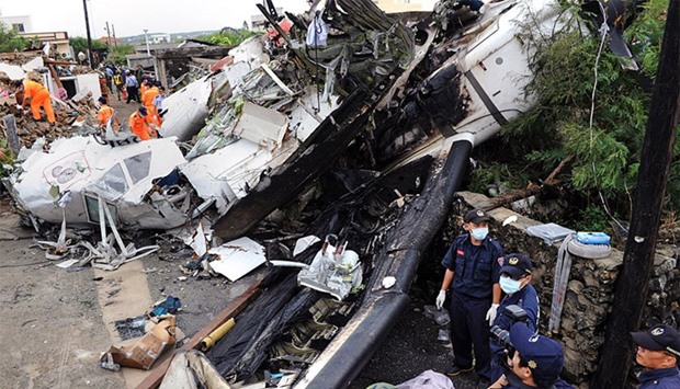 The plane's two pilots, who died in the crash, were also blamed for flying Flight GE222 into a residential area as the aircraft attempted to land at Magong city airport in the Penghu islands