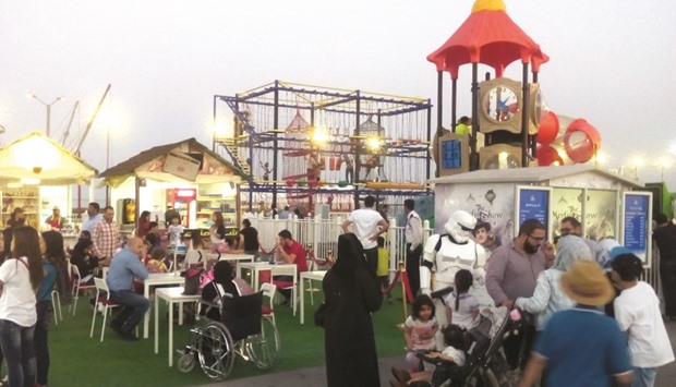 Many families continued to flock to the Magical Festival Village yesterday despite the thunderstorm on Thursday.