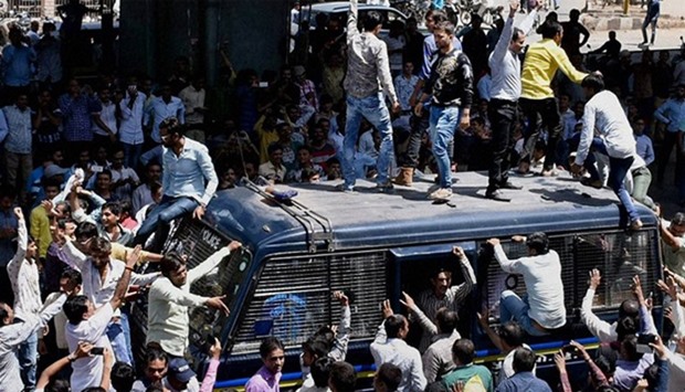 Indian caste protest turns violent