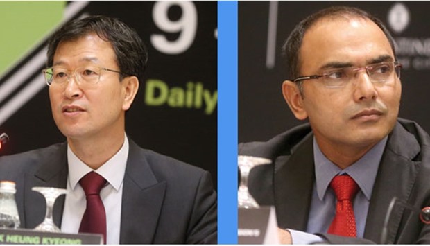 Kyeog (left) and Udenia: Eyeing investment opportunities. PICTURES: Jayan Orma