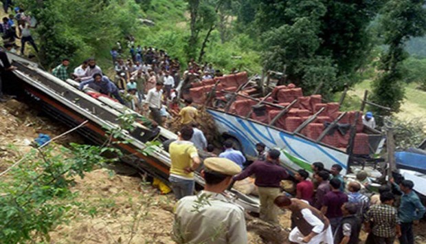 Rescue operations underway at the crash site. Picture courtesy: India.com 
